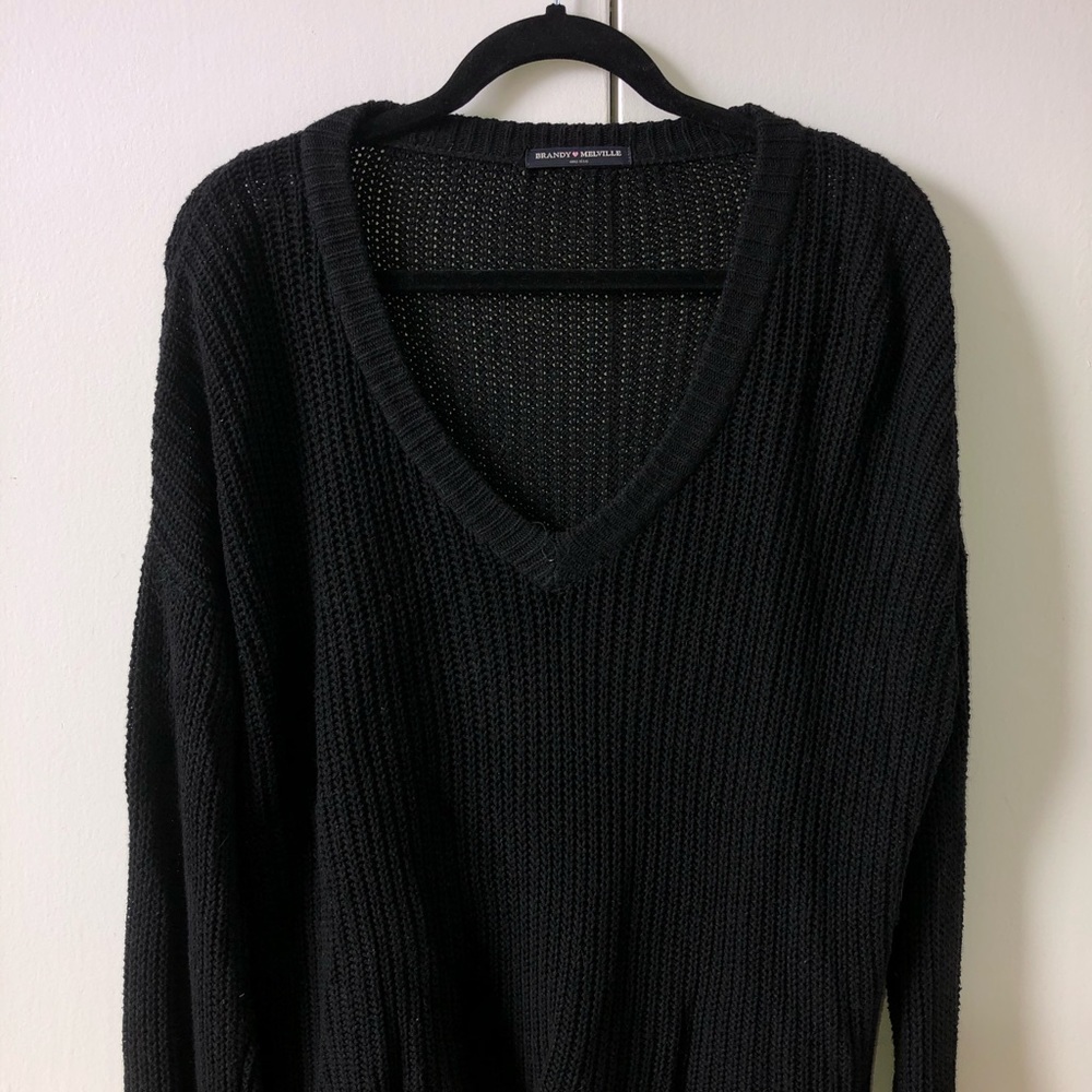 oversized black sweater
